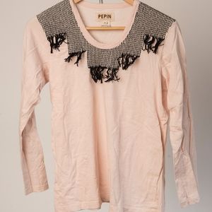 Anthropologie - Pepin Pink Top with Fringe